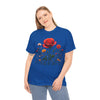 Wildflowers and a Red Rose, Graphic T-Shirts for Women, Floral Shirt, Womens Short Sleeve, Ladies Graphic Tees #5007TTS