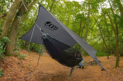 ENO SubLink Hammock System - Includes Sub6 Hammock, Helios Suspension System, Guardian SL Bug Net, and ProFly Sil Rain Tarp - Set of Lightweight Hammock Essentials for Camping, or Hiking - Grey/Lichen