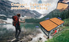 Ultralight Compact Mini Camping Table, Folding Side Low Table for Camp, Portable Table for Picnic,Travel, Beach - Lightweight Foldable Design, Ideal for Sitting on the Floor (Wooden color)