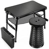 KPR Retractable Folding Table and Stool Set, Portable Camping Foldable Table Lightweight Yet More Sturdy with Adjustable Stool for Outdoor Picnic, Beach, Camp, Also Ideal as Lap Desk, Bed Table