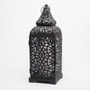 Richland Moroccan Temple Metal Lantern Black 15" Set of 10