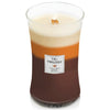 WoodWick Large Hourglass Candle, Cafe Sweets - Premium Soy Blend Wax, Pluswick Innovation Wood Wick, Made in USA