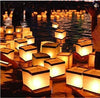 Diagtree 20 Pack Square Chinese Lanterns Wishing, Praying, Floating, River Paper Candle Light, Floating Lanterns for Lake or River, Floating Water Lanterns, Lanterns Floating 5.9"*5.9"*5.9"