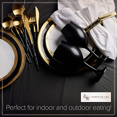 ZIMPLEWARE Blue Gingham Checkered 12 Pack Standard Disposable Plastic Party Picnic Tablecloth 54 Inch. x 108 Inch. Rectangle Table Cover