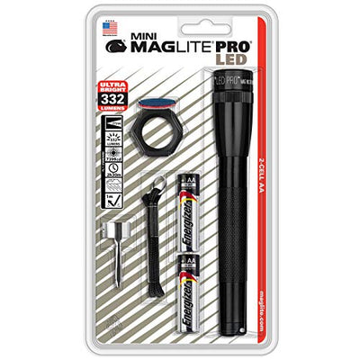 Maglite SP2P01C: Mini Led 2 Cell Aa Pro Flashlights Black