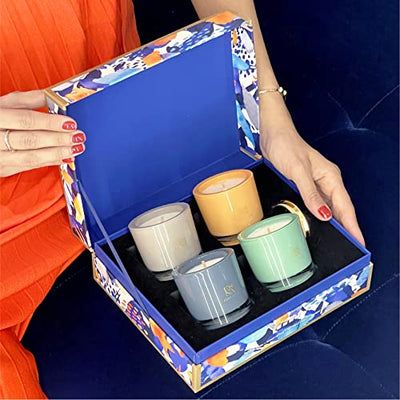 ESNA HOME Luxury Scented Candle Set | Aromatherapy Gifts for Her | 4 All Natural Soy Candles | Luxury Gift Box | Candles for Home Scented | Self Care Gifts for Women | Self Care Candle Set