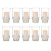 Glasseam Glass Pillar Candle Holders: Large Hurricane Candle Holder Bulk 10 Clear Candleholders for Centerpieces Tables Wedding Reception Christmas Halloween for Home Dining Room Decor