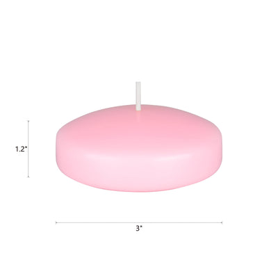 Mega Candles 12 pcs Unscented Pink Floating Disc Candle, Hand Poured Paraffin Wax Candles 3 Inch Diameter, Home Décor, Wedding Receptions, Baby Showers, Birthdays, Celebrations & Party Favors