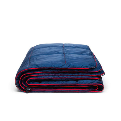 80" x 84" 2 Person Outdoor Down Camping Blanket for Traveling, Picnics orBeach Trips, Deepwater Blue Color