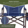 TIMBER RIDGE Folding Cooler Bag for Adults Portable Camp Chairs for Outdoor, Lawn, Sports, Fishing, Heavy Duty Supports 300lbs, Blue