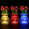 JYtrend Super Bright LED Floral Tea Light Vase Submersible Lights for Party Wedding (Purple, 20 Pack)