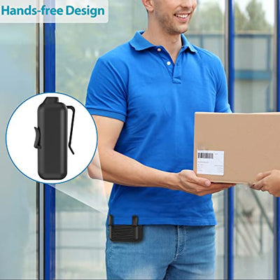 SLENPET Portable Waist Clip Fan, 6000mAh Battery Operated Necklace Fan, 23 Hours Working Time, 3 Speeds, 5100RPM Strong Airflow Hands-free Belt Fan for Outdoor Works, Farm, Hiking, Camping, Travel