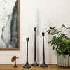 Iron Taper Candle Holder Set of 3 - Decorative Tall Candle Stand, Candlestick Holder for Wedding, Dining Table, Party Decoration