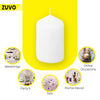 Large Pillar Candles, unscented Candles White unscented Long Burning Pillar Candles for Spa, Home, Restaurants, Church - Bulk Slow Burning Pillar Candles 3 Inches - (Pack of 10) by Zuvo