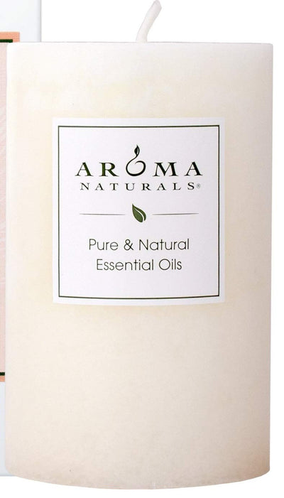 Aroma Naturals Orange, Clove and Cinnamon Essential Oil Scented Pillar Candle, Peace Pearl, 2.5 inch x 4 inch