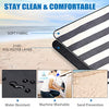 G GOOD GAIN Waterproof Picnic Blanket Portable with Carry Strap for Beach Mat or Family Outdoor Camping Party (Berry Blue)