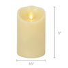 Luminara Realistic Artificial Flame Pillar Candle with Timer, 5-Inch, Ivory