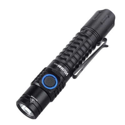 Wurkkos FC12 Tactical Flashlights High Lumens, 345M Long Range Rechargeable Flashlights, 2000Lumens Super Bright Led Flash Light,IP68 Waterproof Flashlight for Camping Hiking Fishing(Black)
