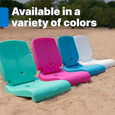 Step2 Foldable Adult Flip Seat, Portable Outdoor Chair for Poolside, Tailgating, Camping, Sporting Events, Picnic and Beach Chair, Provides Back Support When Sitting on Ground, White