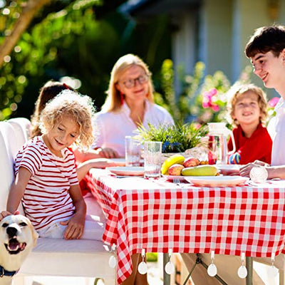 Remagr 24 Pieces Tablecloth Weights Teardrop Shape Pendant Stones with Metal Clips Marble Teardrop Table Cover Weights Table Cloth Weights Hangers for Outdoor, Picnic Family Party(White)