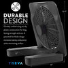 O2COOL Treva 10-Inch Portable Desktop Air Circulation Battery Fan, 2 Speed, Compact Folding & Tilt Design, with AC Adapter (Graphite)