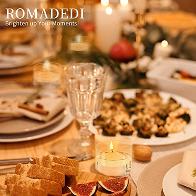 Votive Tea Light Holders Bulk - Clear Glass Tealight Candle Holder for Floating Candle as Candlelit Dinner Wedding Party Events Birthday Reception Centerpiece Accessories, Holiday Decor, 20pcs+Extra 4