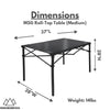 MOUNTAIN SUMMIT GEAR Heavy-Duty Roll-Top Table for Camping - Portable Aluminum-Top Folding Table with Steel Frame by Caddis Sports, Inc. (Medium)