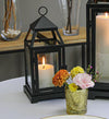 Richland Small Contemporary Metal Lantern Black Set of 6