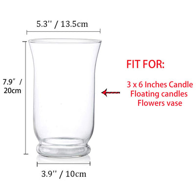 Glasseam Glass Pillar Candle Holders: Large Hurricane Candle Holder Bulk 10 Clear Candleholders for Centerpieces Tables Wedding Reception Christmas Halloween for Home Dining Room Decor