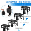 KPR Retractable Folding Table and Stool Set, Portable Camping Foldable Table Lightweight Yet More Sturdy with Adjustable Stool for Outdoor Picnic, Beach, Camp, Also Ideal as Lap Desk, Bed Table