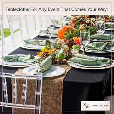 ZIMPLEWARE Blue Gingham Checkered 12 Pack Standard Disposable Plastic Party Picnic Tablecloth 54 Inch. x 108 Inch. Rectangle Table Cover