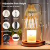 nulmvic Candle Warmer Lamp with Timer & Dimmer-Electric Candle Lamp Warmer Adjustable Height Scented Wax Lamp Warmer with 2 Bulbs for Mothers Day Gifts for Mom Home Decor