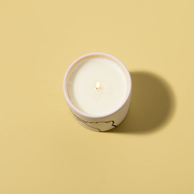 Paddywax Scented Candles in Matte Ceramic Impressions Collection Artisan Candle, 5.75-Ounce, Pinky Promise