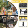 Rengue Folding Camping Table - Portable Lightweight Table for Outdoor, Picnic, BBQ, Travel, Hiking, Garden, Patio, Mesh Layer & Spacious for 4-6 People, 47.24" L x 21.65" W x 25" H