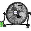 BILT HARD 16 Inch Rechargeable Battery Operated Outdoor Floor Fan, 15600mAh Battery Powered High Velocity Portable Fan with Metal Blade, Run All Day, USB Output for Travel, Camping, Backyard