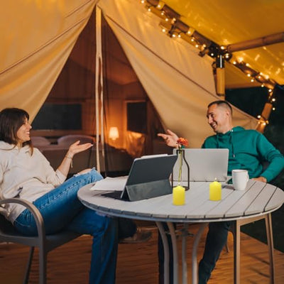 Yusevot 2 Inch Yellow Outdoor Citronella Pillar Candles, 24 Hour 2x3 Inch Dripless Scented Tapered Column Candles for Patio Home Party, Set of 8