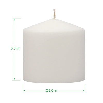 Stonebriar 80 Hour Long Burning Unscented Pillar Candles, 3x3, White , Pack of 6