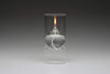 Firefly Modern Transcend Clear Glass Oil Lamp | 2-Piece Borosilicate Glass Includes Bliss Oil Candle Suspended in The Hurricane Candle Holder Sleeve - Includes 16 oz. Smokeless, Paraffin Lamp Oil