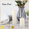 4 Sets 12 Pieces Ivory Pillar Candles Dripless Unscented Candles Paraffin Wax Tall Candles for Relaxation Wedding Spa Birthday Holiday Bath Party Restaurant Home Decor, 2'' x 3'', 2'' x 6'', 2'' x 9''