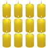 12 Pack 2x3 Inch Citronella Pillar Candles Outdoor Indoor, 22 Hours Dripless Smokeless Yellow Candles for for Home Garden Pool Porch