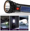 E-SHIDAI 2pcs Solar/Rechargeable Multi Function 1000 Lumens LED Flashlight, with Emergency Strobe Light and 1200 Mah Battery, Emergency Power Supply and USB Charging Cable, Fast Charging (2PC)