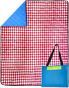 Roebury Beach Blanket Sand Proof & Outdoor Picnic Blanket - Water Resistant, Large Mat for Camping or Travel. Washable, Foldable, Easy Carry Compact Tote Bag (Wave Design)