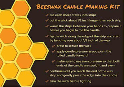 10 Colors Sheets 10" X 8" Beeswax Candle Making Kit - Pure Handmade 100% Beeswax Honeycomb - Made in Ukraine - Cotton Wick 7 feet - Create Your Own Beeswax Candles!