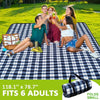 Picnic Blanket,Picnic Blanket Waterproof Foldable with 3 Layers Material,Extra Large Picnic Blanket Picnic Mat Beach Blanket 118.1"x78.7" for Camping Beach Park Hiking Fireworks,Larger & Thicker