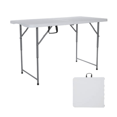 ANJONG ANJ 4ft Folding Table Outdoor Tables Picnic Table Barbecue Camping Tables Courtyard Leisure Portable Tables Balcony Table