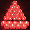 HL Submersible LED Light,Red Small LED Light,100 Hours Waterproof Flameless Led Lights Battery Powered for Wedding Home Vase Festival Party Decoration 24pcs (Built-in 48 Batteries)