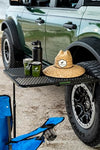 Tire Table Vehicle Tire-Mounted Steel Camping, Travel, Tailgating and Outdoor Work Table, Black (Steel) , 29 x 23 x 1.5"