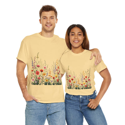 Wildflowers, Graphic T-Shirts for Women, Floral Shirt, Womens Short Sleeve, Ladies Graphic Tees #5104TTS