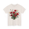 Wildflowers and Red Roses, Graphic T-Shirts for Women, Floral Shirt, Womens Short Sleeve, Ladies Graphic Tees #5131TTS