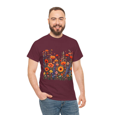 Wildflowers, Graphic T-Shirts for Women, Floral Shirt, Womens Short Sleeve, Ladies Graphic Tees #5105TTS